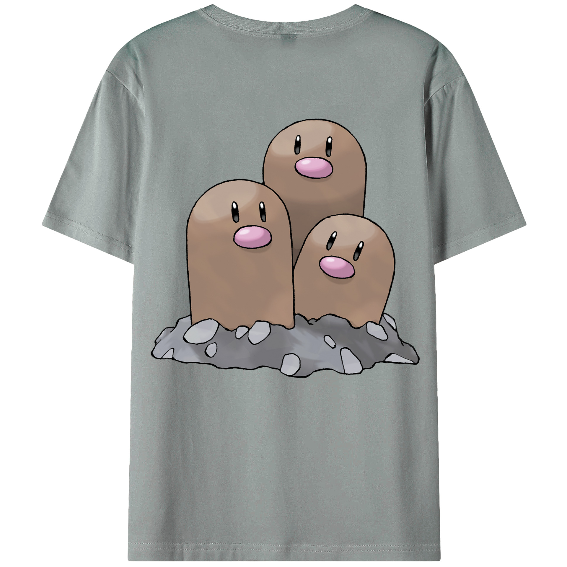 （画像用） ポケットモンスター Pokémon 綿100％ メンズ半袖Tシャツ（バックプリント） 通気性